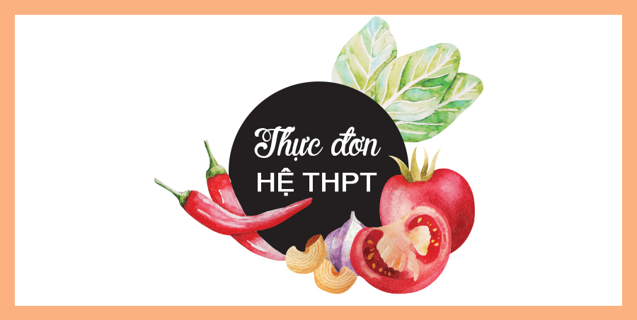 Thực đơn bán trú năm học 2019 - 2020